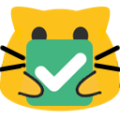 Blob Cat With Checkmark